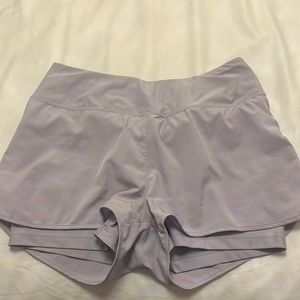 purple athletic shorts, mpg brand, size xs